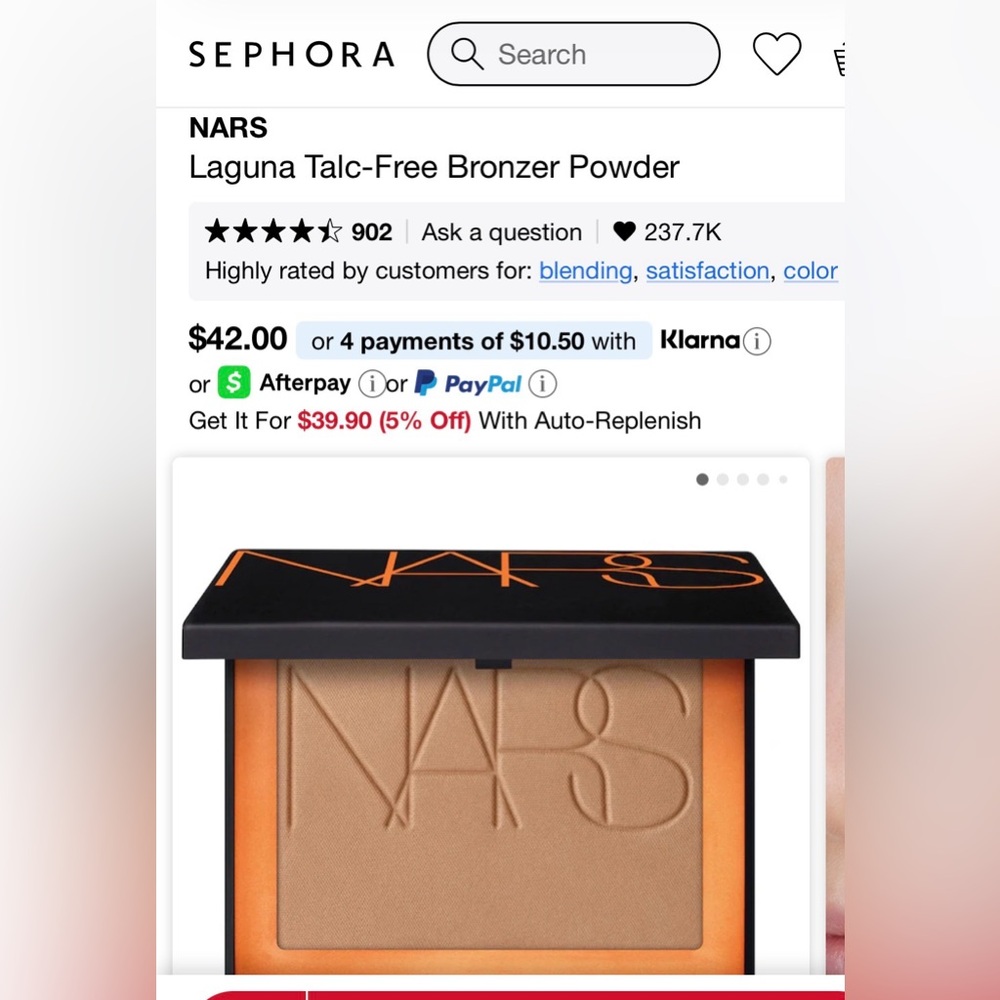 NARS Laguna Talc-Free Bronzer Powder Collection